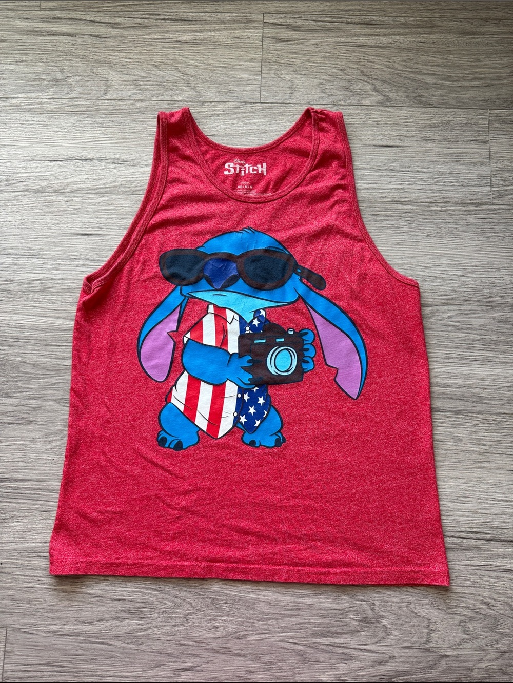 Disney Stitch Red Graphic Tank Top Size M